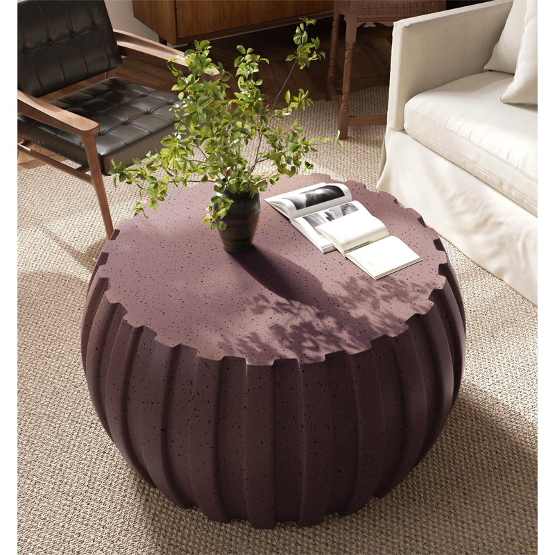 Table basse moderne imperméable 35,43 po, Brun