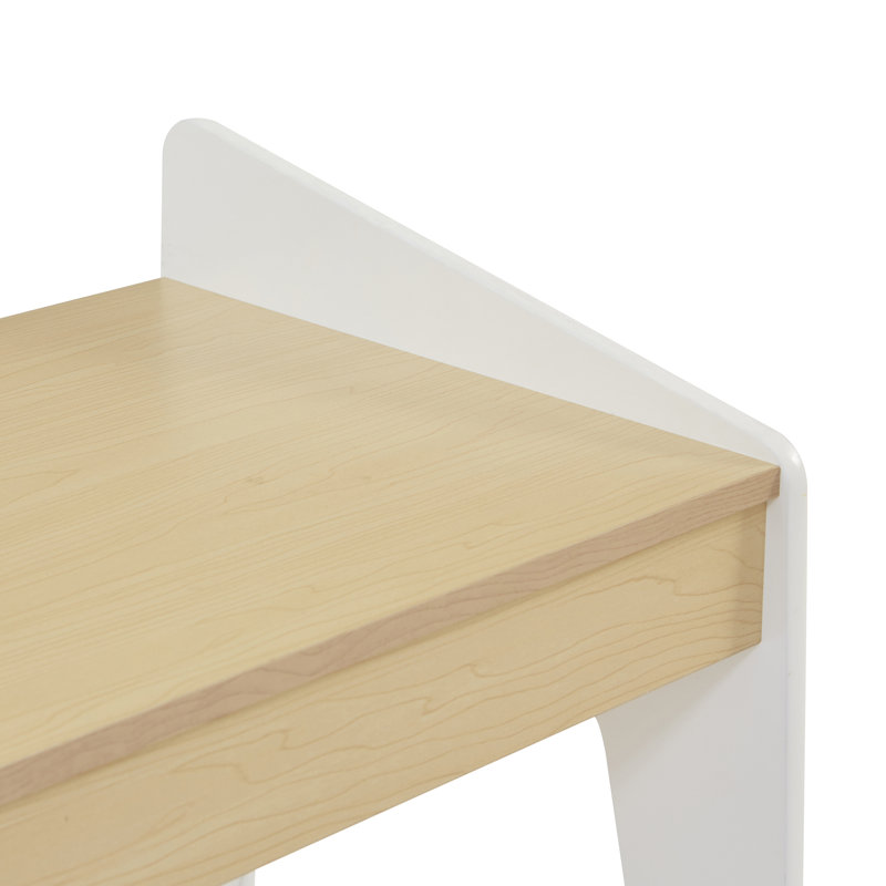 Kids White and Pine Play Table and Chair Set