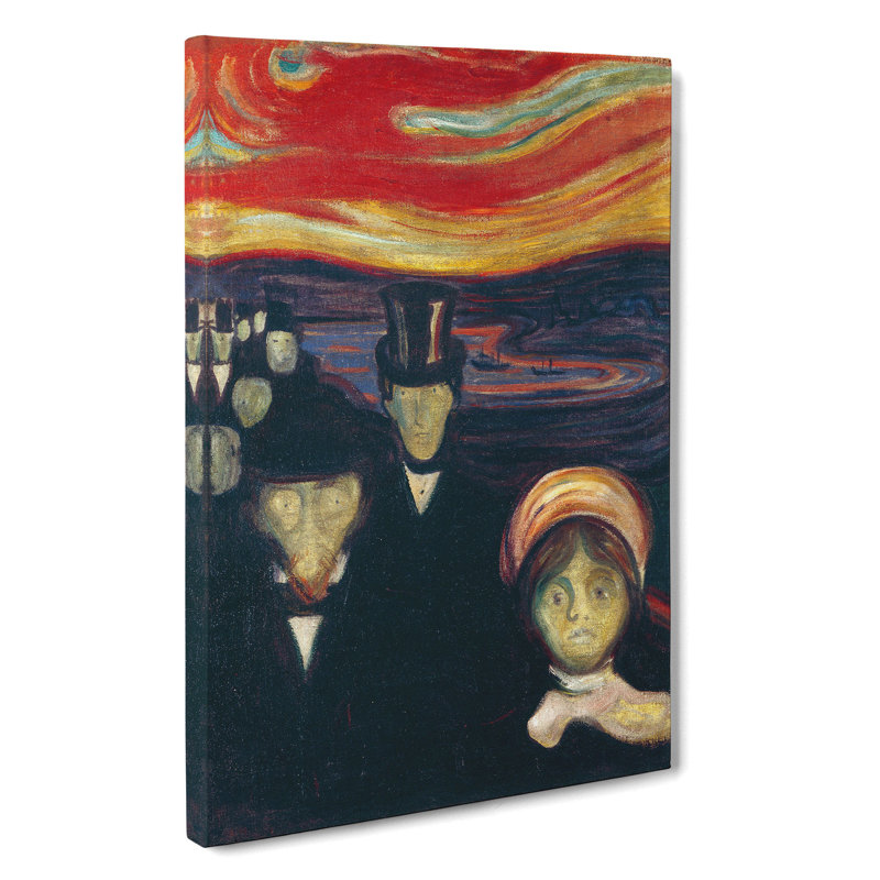 Anxiety by Edvard Munch - Wrapped Canvas, 76cm H x 50cm W x 3cm D