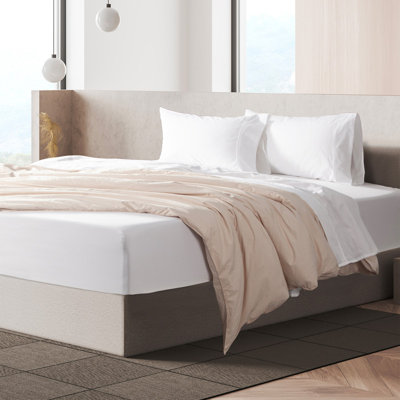 Loomsnest 100% Cotton Sheet Set, Breathable & Lightweight Percale Cooling Sheets, Deep Pocket (Fits up to 18"), Twin, White