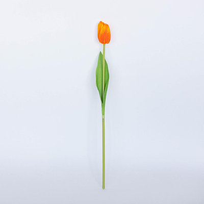 Fleur artificielle simple tulipe orange