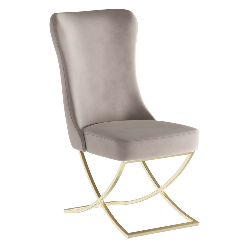 Chaise rembourrée Primenest Noblesse, Beige, Doré