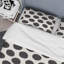 Black Circle Dots - Ensemble de housse de couette à motif abstrait - Microfibre de polyester-458165793