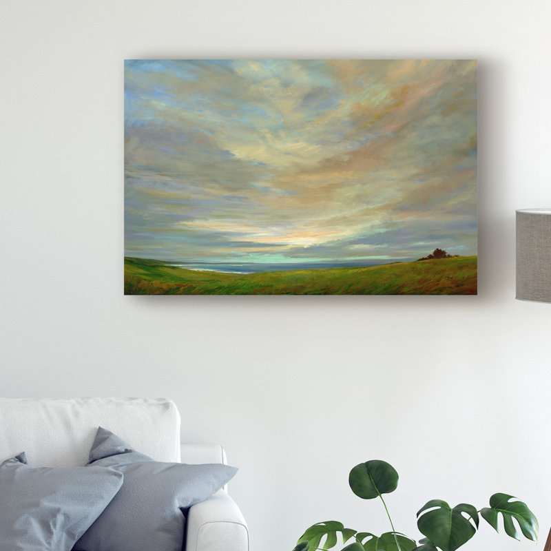 « côtier sky », reproduction de peinture à l’acrylique sur toile tendue, H 12 po x l 19 po x P 2 po