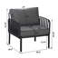 (Ensemble de 2) Fauteuil club d'extérieur, mobilier de patio moderne, siège profond à coussin épais imperméable pour porche, balcon-2074243714-2074243715