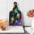 Ambesonne Milky Way Tempered Glass Cutting Board Solar System Planet Multicolor