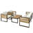5-Person Outdoor Conversation Set With Weather-Resistant Cushion