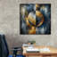  «Golden Circle Abstract 3» par Rey Klimt, art mural sur toile, 37 po x 37 po
