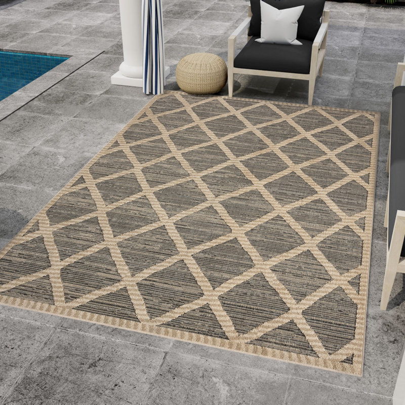 Nautica Windsor Indoor-Ourdoor Machine Washable High Low Rugs, Rectangle 8'8" x 13'