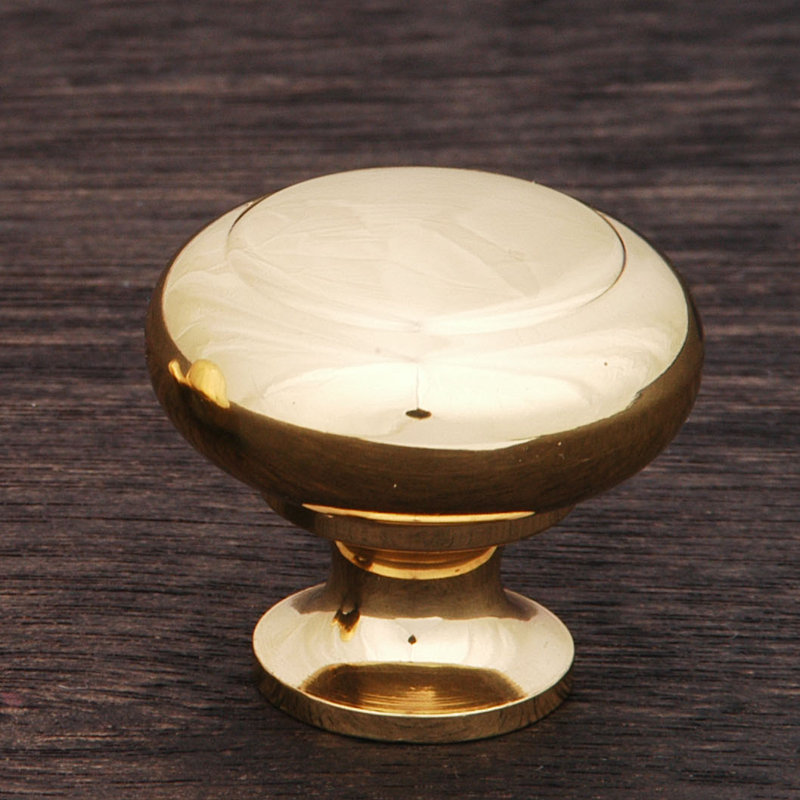CK Series 1 1/4" Diameter Mushroom Knob, Polished Brass