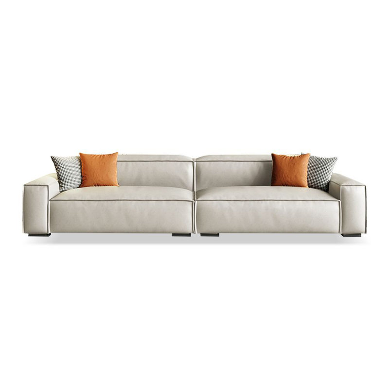 Canapé modulaire blanc en polyester, H 28,35 po x l 110,24 po x P 39,37 po, 4, Blanc
