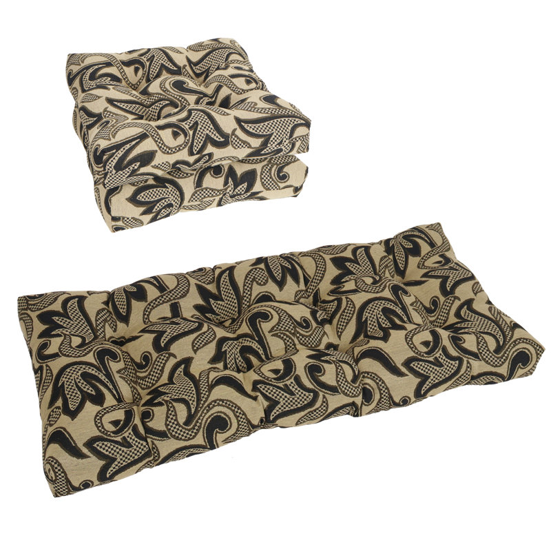 Tufted Tapestry Settee Cushions (Set Of 3)