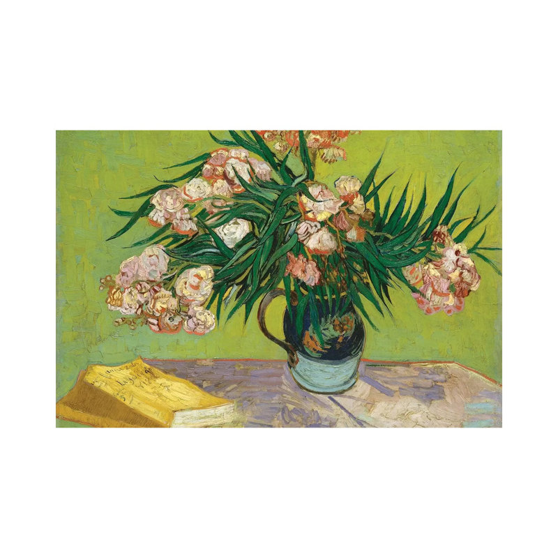 Oleanders by Vincent Van Gogh - Wrapped Canvas Painting, 45.72cm H x 66.04cm W x 1.91cm D