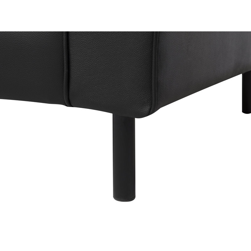 Desdemona Faux Leather Armchair, Black