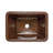 17" Rectangle Hammered Copper Bathroom Sink