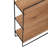 Colesen Stylish Wall Shelf, Oak & Black, 14.6 x 18.1 x 4.7 inches | 100% Melamine Coated Particle Board & Sturdy Metal Frame | Ideal for Home Décor, Storage & Display | Modern Design for Living Room, Office & More