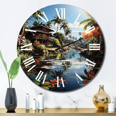 Horloge murale Asian Art Bali Bliss