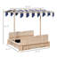 Bac à sable carré en bois massif avec couvercle Outsunny 41,75 po x 47,75 po-92914325