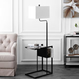 Vidrio 59'' Black Tray Table Floor Lamp