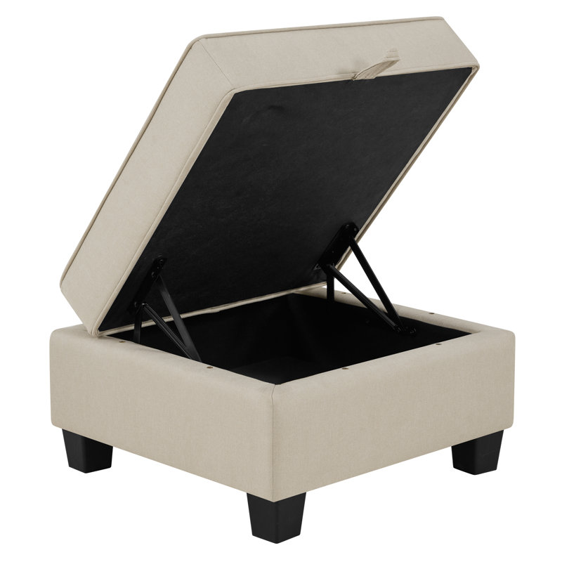 Canapé modulaire avec rangement USB et Type C, Polyester beige