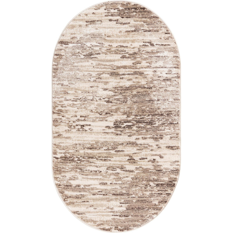 Abstract Indoor Rug, Oval 3' x 5'3"