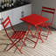 Ensemble bistro 3 pièces, table carrée pliable et chaises