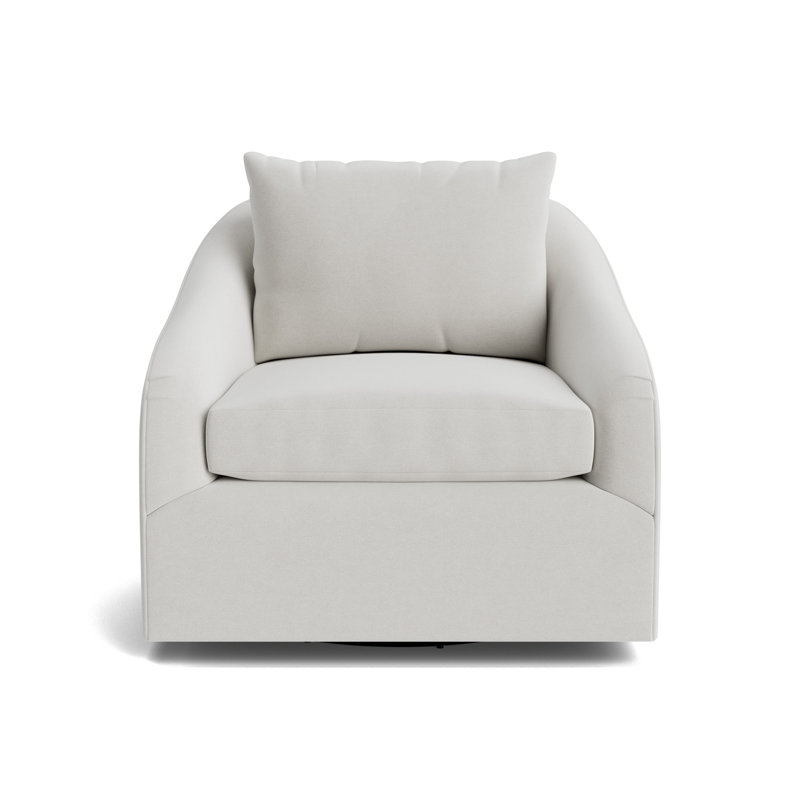 Laurel Swivel Chair, Performance Velvet - Silver