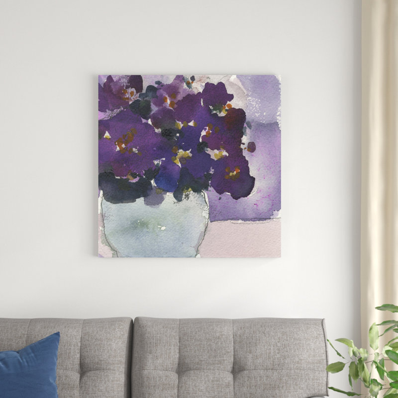 Violet africain II, H 30 po x l 30 po