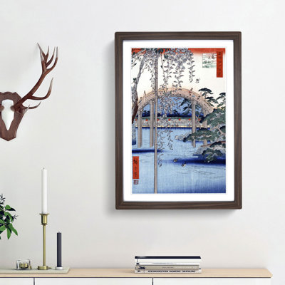 Kameido Tenjin Shrine Grounds by Utagawa Hiroshige - Picture Frame Art Print