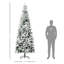 Arbre de Noël artificiel pin enneigé avec branches réalistes et 1084 pointes