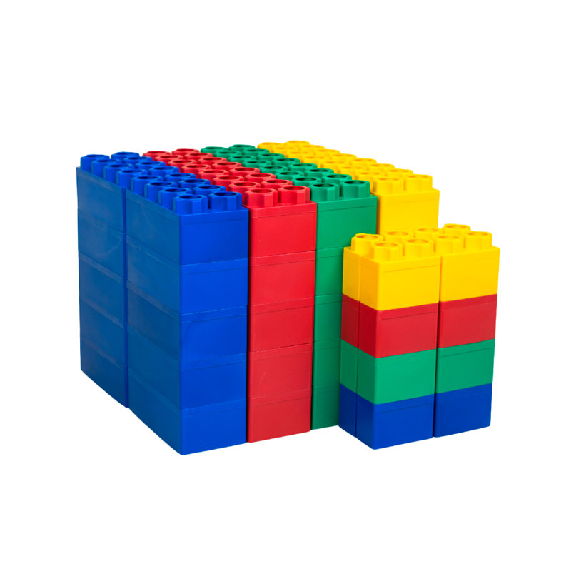 BiggoBlocks Jumbo Blocks, 48 PC Set, for Kids Ages 4-8, 16.5" H x 16" W x 16" D