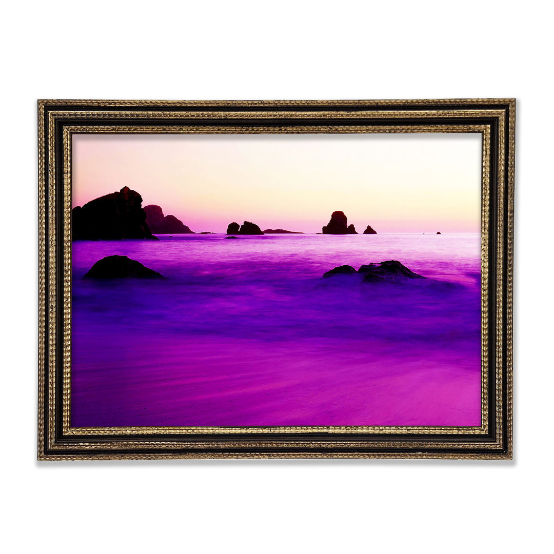 Gerahmtes Leinwandbild Purple Mist Of The Ocean