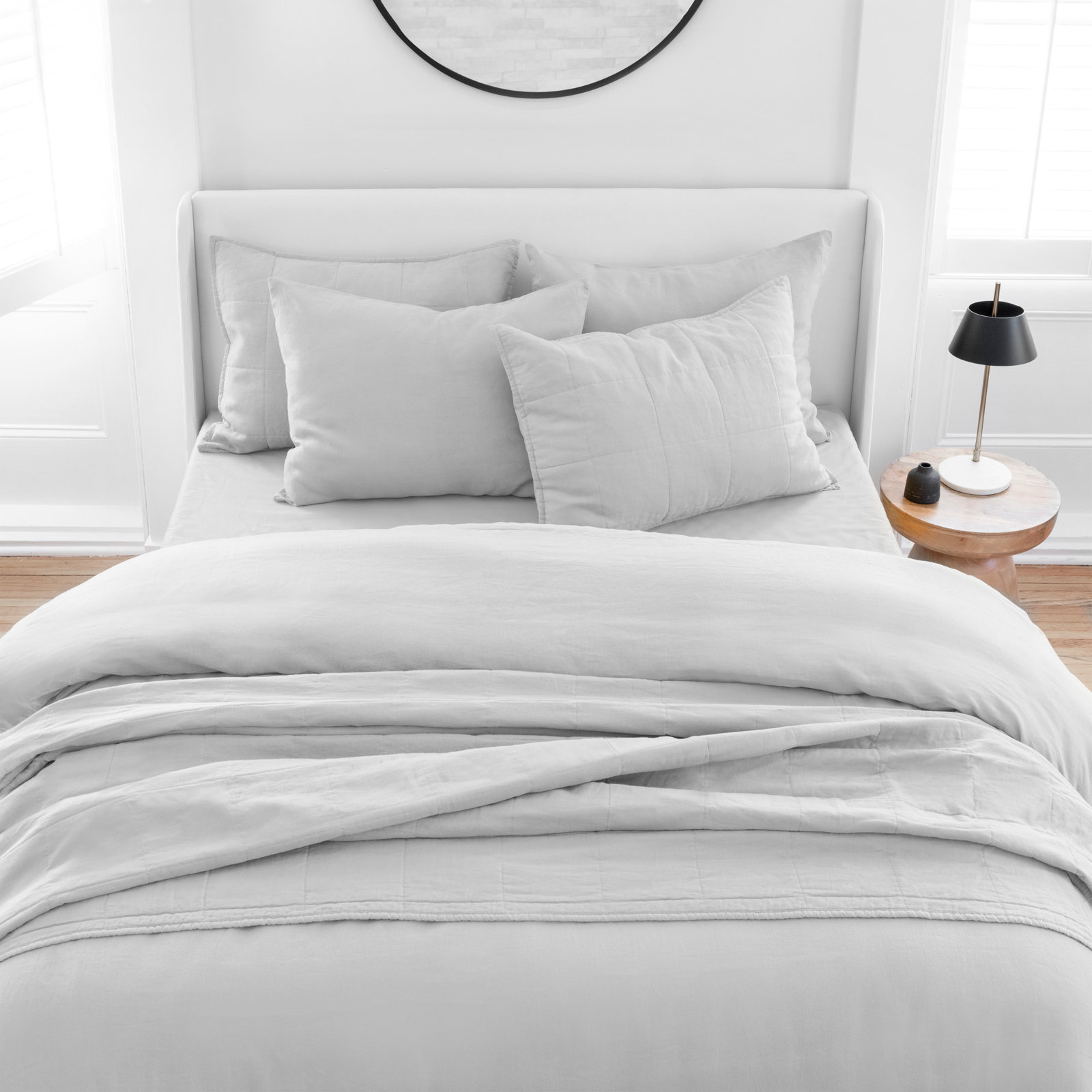 Kamau Linen Quilt Set, Storm Cloud, King