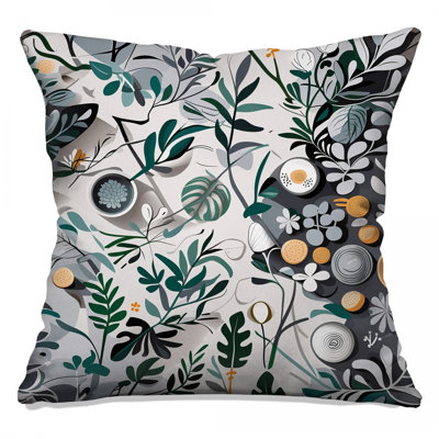 Botanical Throw Pillow, Floral Double Sided Pillows