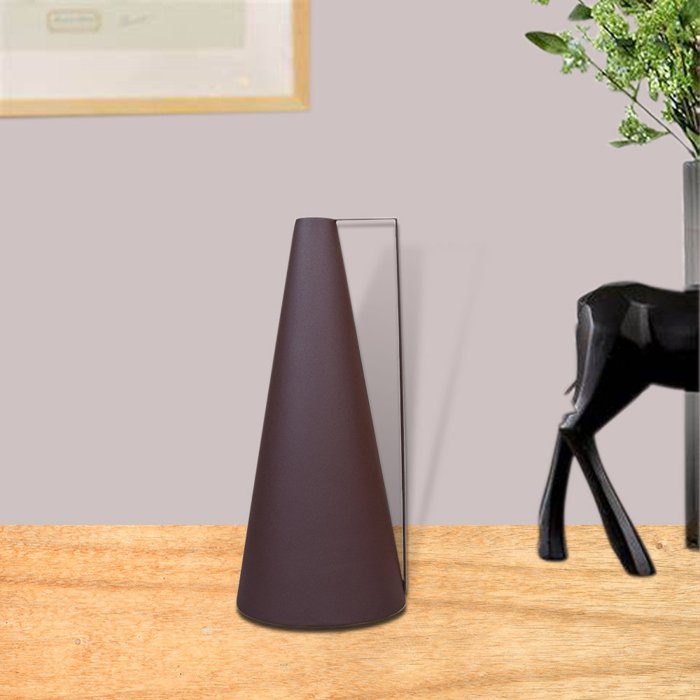 Sanita Handmade Metal Table Vase, Rust, 19" H x 8.5" W x 8.5" D
