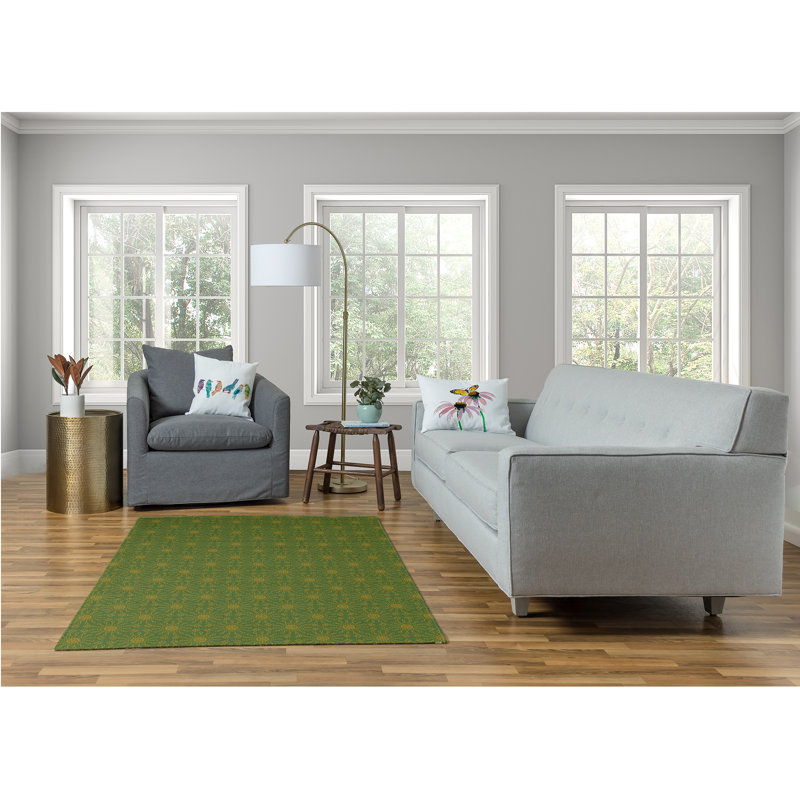 Chenille Floral Indoor Rug, Rectangle 4' x 6'