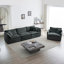 Ensemble de canapé modulaire 2 pièces, ensemble de canapés modulaires de salon, canapé à assise profonde pour salon, 1 et 3 places en chenille grise