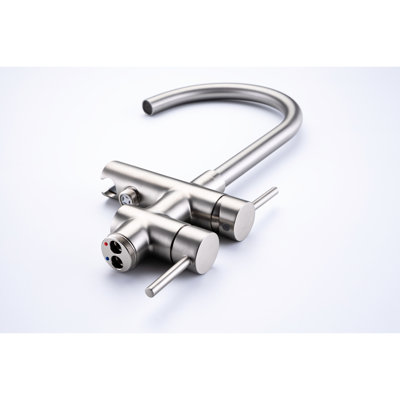 Brushed Nickel Tub Faucet With Seals And 3.44 In. Height Solid Construction 29.8 Depth