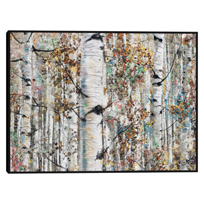 Jeweled Birches by Studio Arts Canvas Art Print