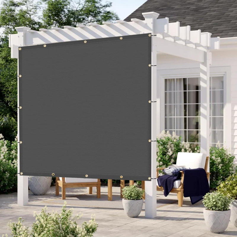 Rideau suspendu 4 'x 6', Gris foncé