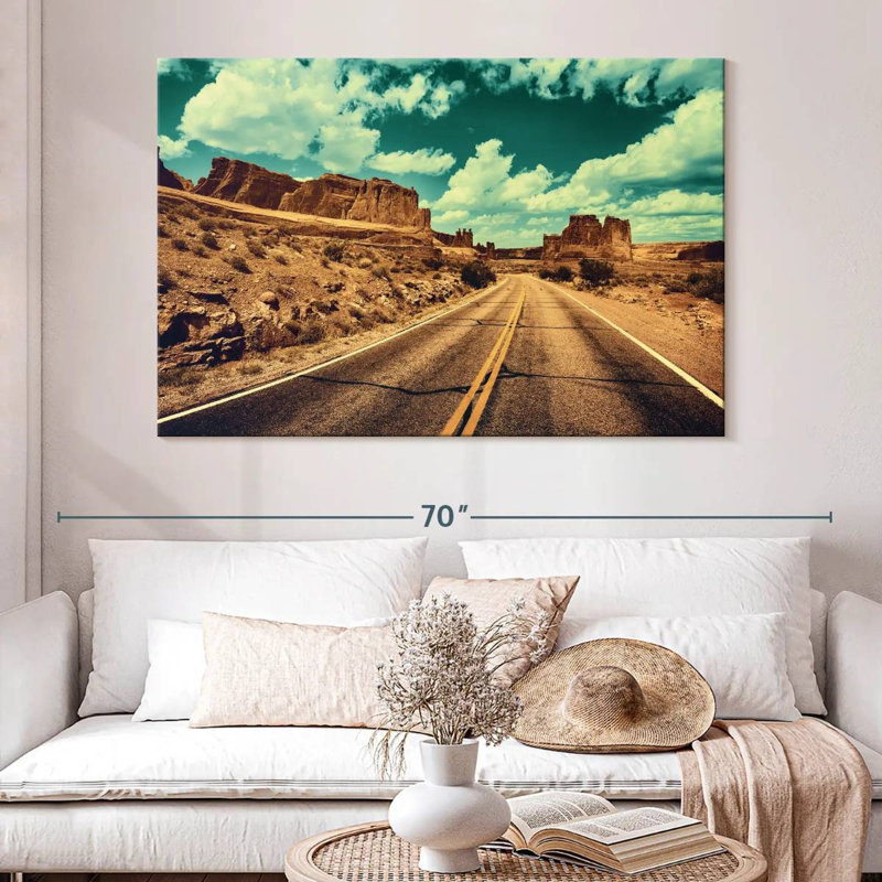 Mehar Retro Desert Road, H 34 po x l 51 po