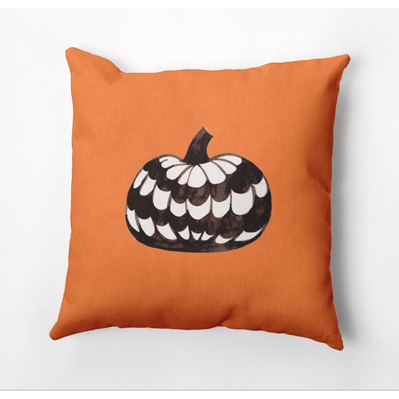 Outdoor Reversible Throw Pillow, Orange, 20"x20"