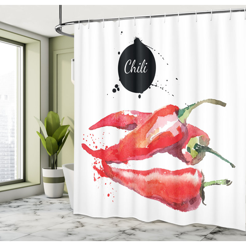 Shower Curtain with Hooks Included, 75" H x 69" W