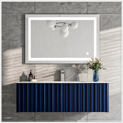 Elitist 48 Wall Mount Vanity With Solid Surface Integrated Sink