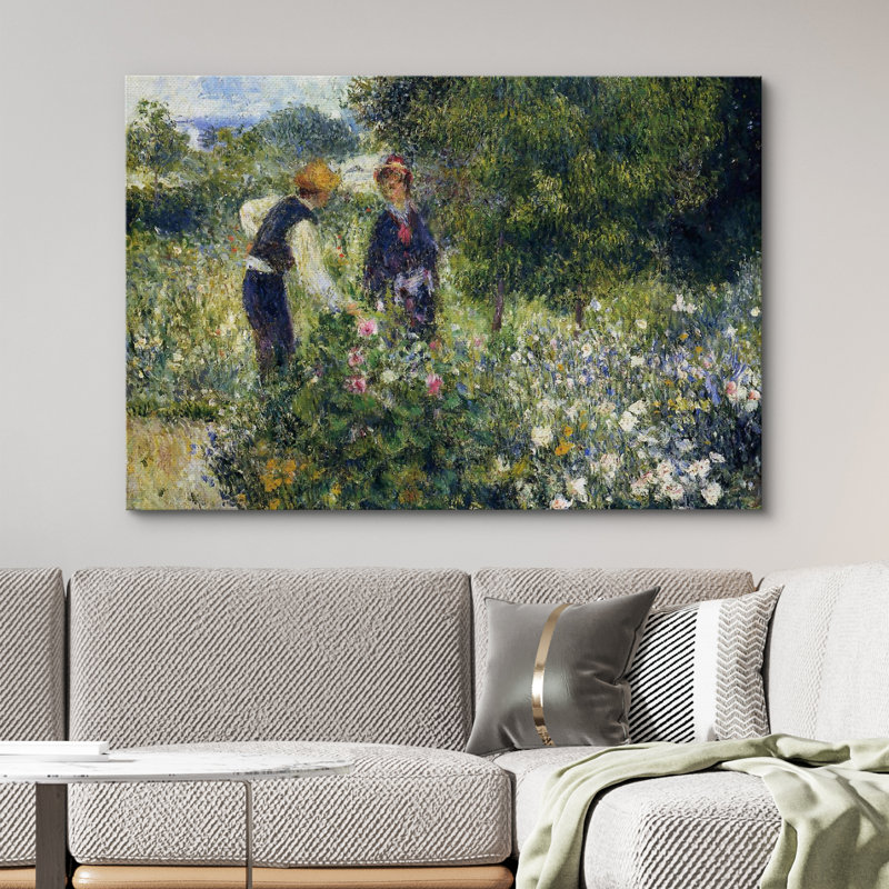 La grenouillère par Pierre-Auguste Renoir, reproduction d'art sur toile tendue, H 12 po x l 18 po x 1,5 po
