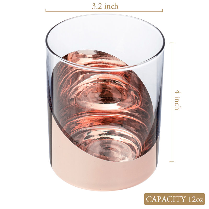 1980 frosted glass tumblers pink peach Le Picardie Blush Pink Glass Tumbler, Set of 4
