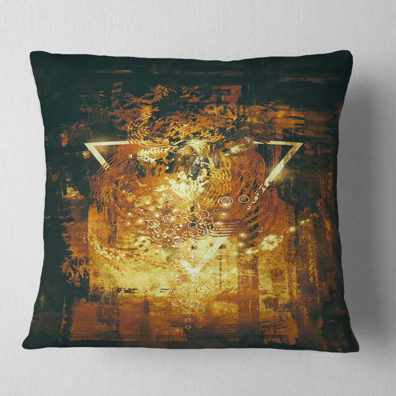  Coussin Abstract Elements, 16 po x 16 po, Carré