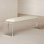 Banc de chambre rembourré en cuir beige avec banc d'entrée