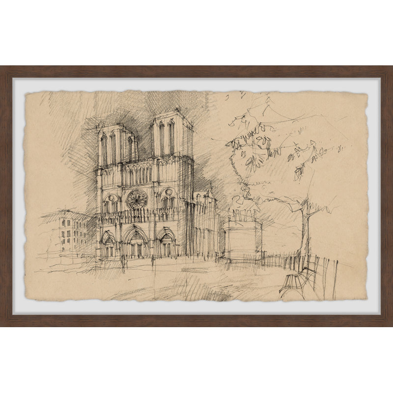 "Notre-Dame Cathedral" Framed Print, 8" H x 12" W
