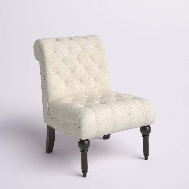 Fauteuil de chambre capitonné de 28 po de largeur Avalynn, Chenille ton naturel